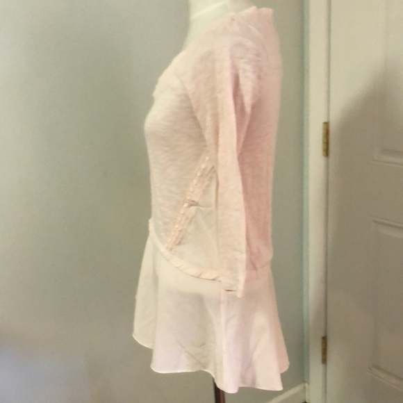 Anthropologie Meadow Rue Pink Lace Peplum Top Size Small - Picture 6 of 10